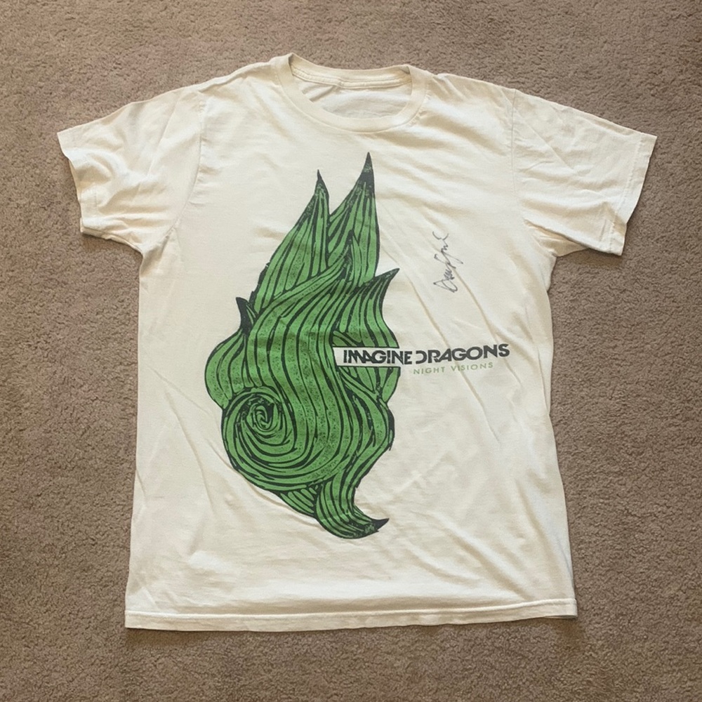 Imagine Dragons 2012 Night Visions Tour Signed Small T-shirt